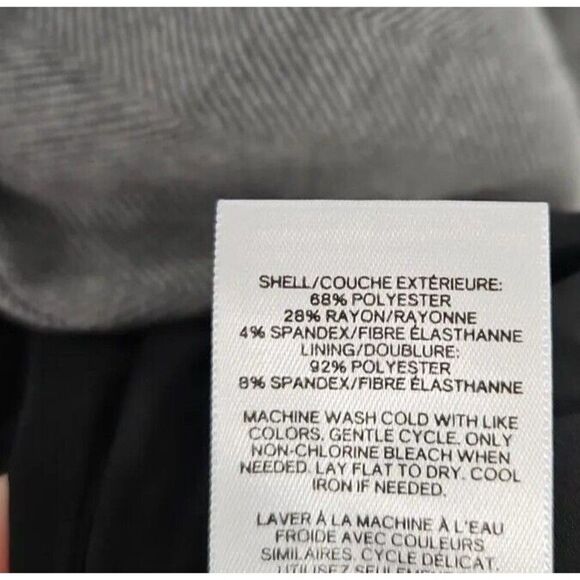 Express Herringbone Open Blazer Ruched Sleeve XS Gray Office Contemporary - Picture 5 of 5